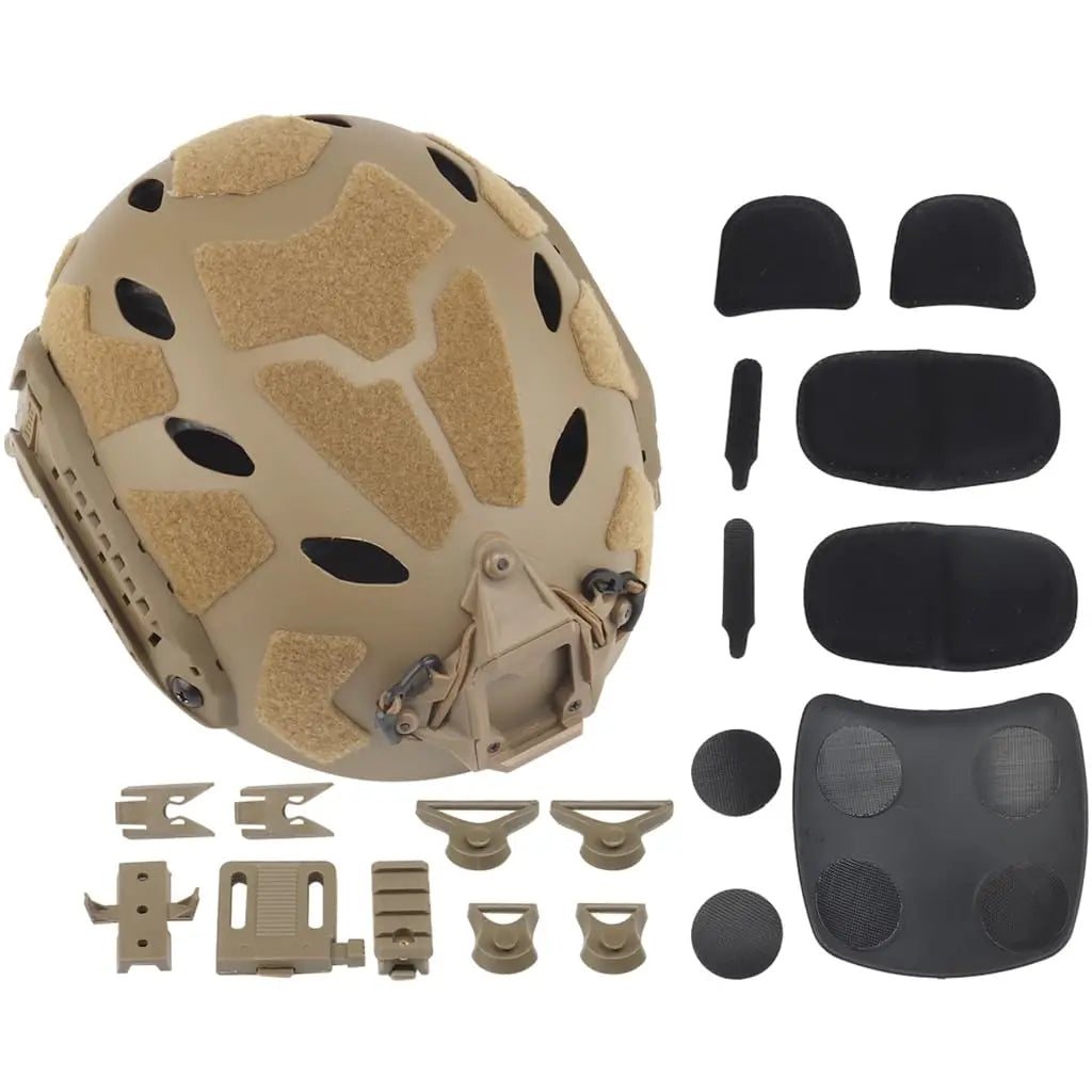 Tactical Helmet Set Fast Protection Helmet with Airsoft Mask Headset Paintball Goggles NVG Model for Outdoor Hunting CS Game