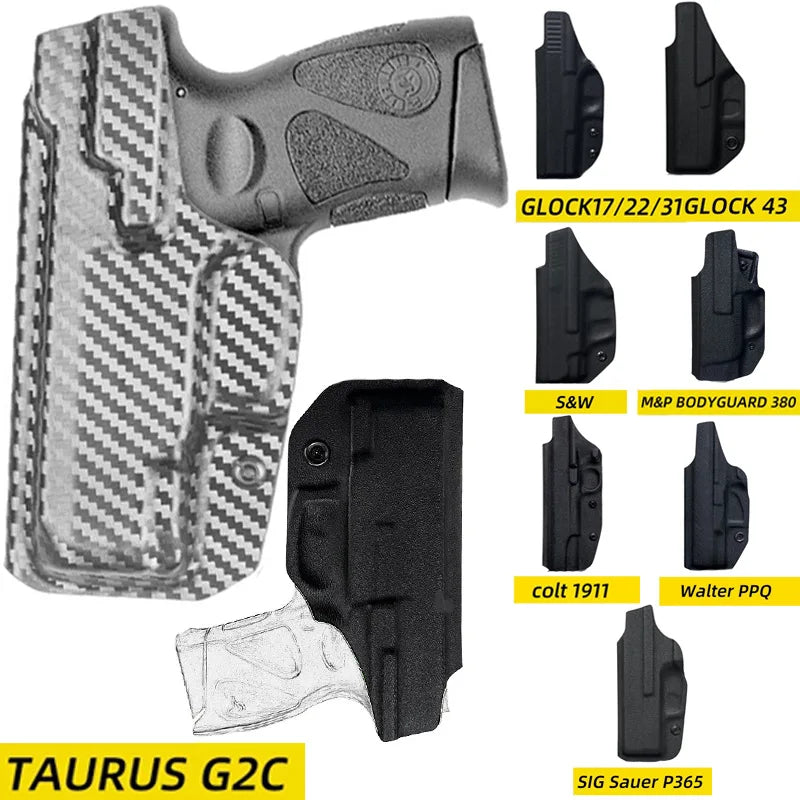 Tactical IWB Gun Holster Hunting Waist Pistol Case Gun Bag Handgun Case for G 17 19 COLT 1911 M17 M18 P365 SP2022