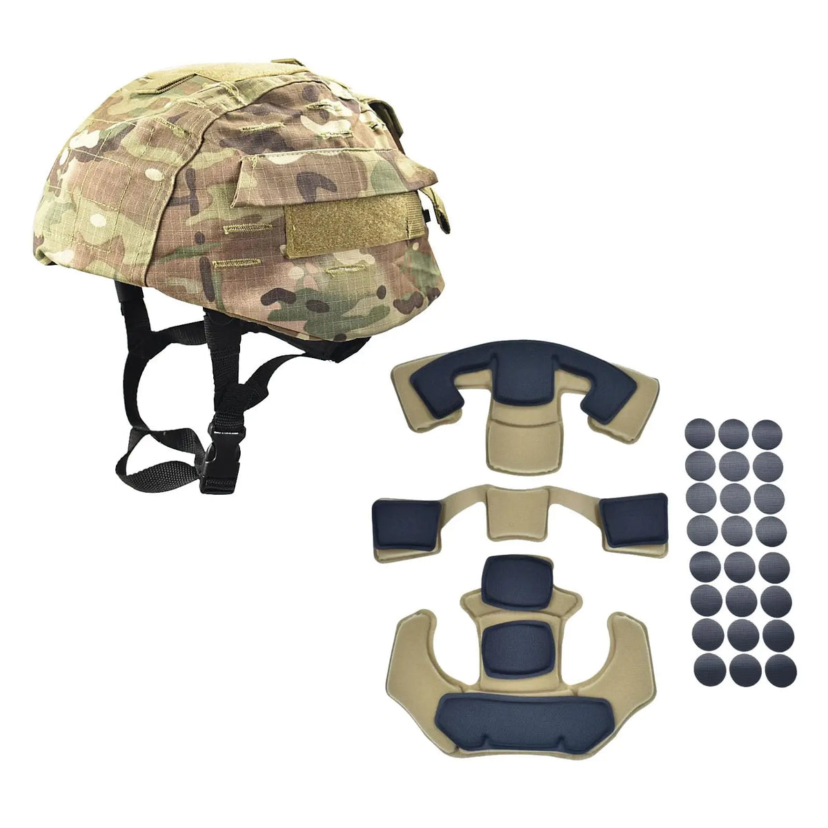 Tactical MICH Protective Helmet Set with Helmet Cloth Glasses Airsoft Outdoor Hunting Paintball Shooting Helmet Accessies