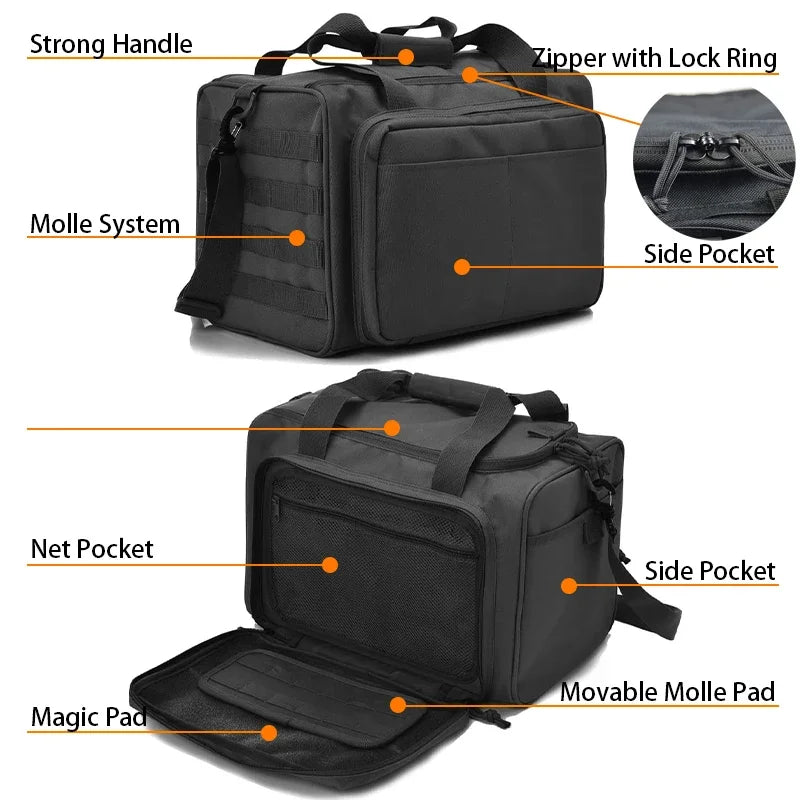 Tactical Range Bag Durable 600D Nylon Men's Shooting Pack for Hunting Accessories Molle System Magzine Case Backpack Camera Bag
