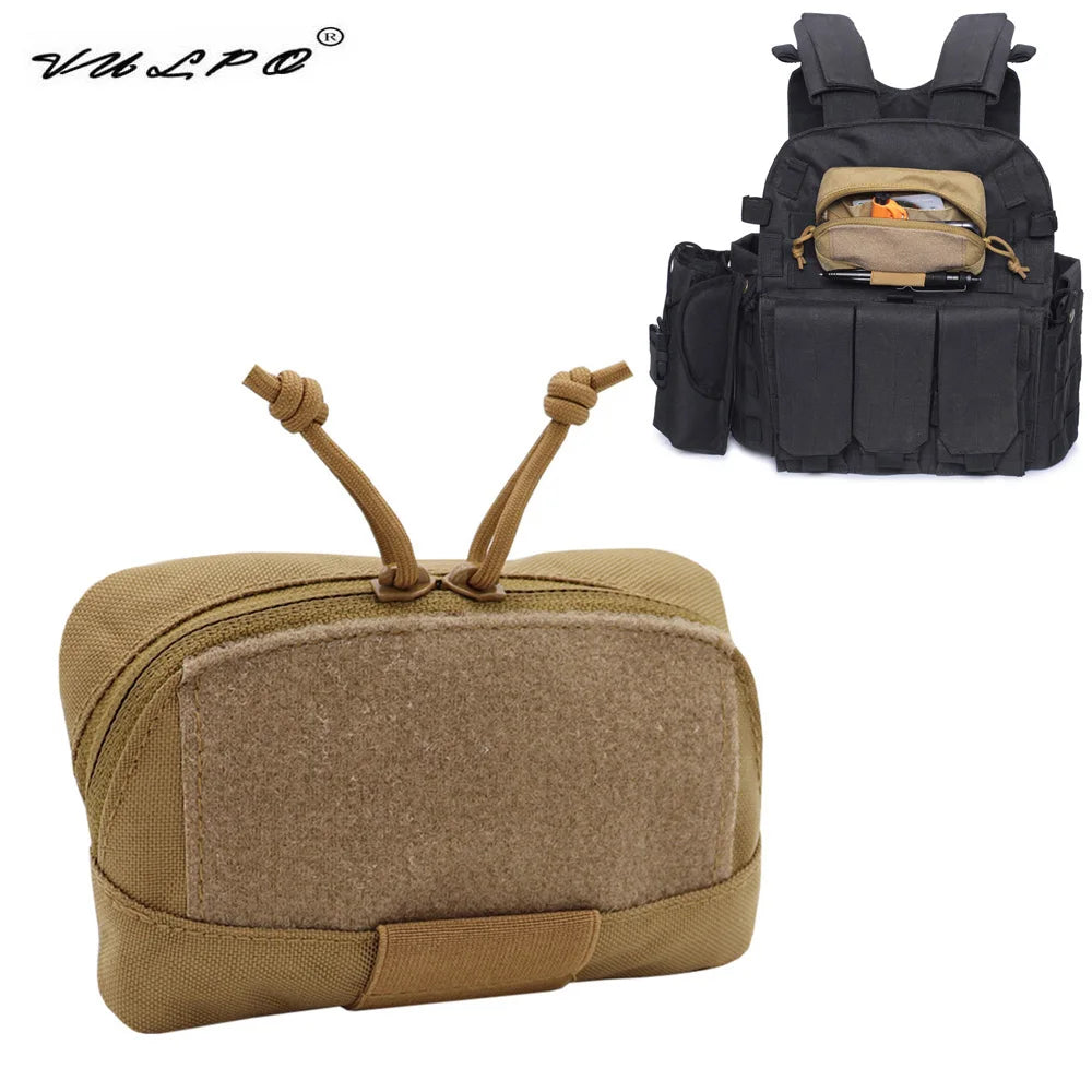 Fwoyonze Tactical Molle Mini Pouch Vest Admin Panel Pouch Chest Expansion Sub Bag Tool EDC Bag Waist Pack Vest Plate Carrier