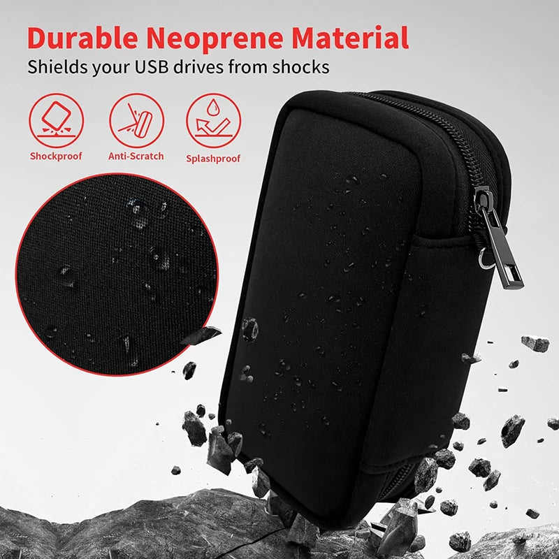 10 20 Slots USB Flash Drive Case With Labels Thumb Drive Holder Case USB Organizer Storage Bag Organizer For USB Memory Stick
