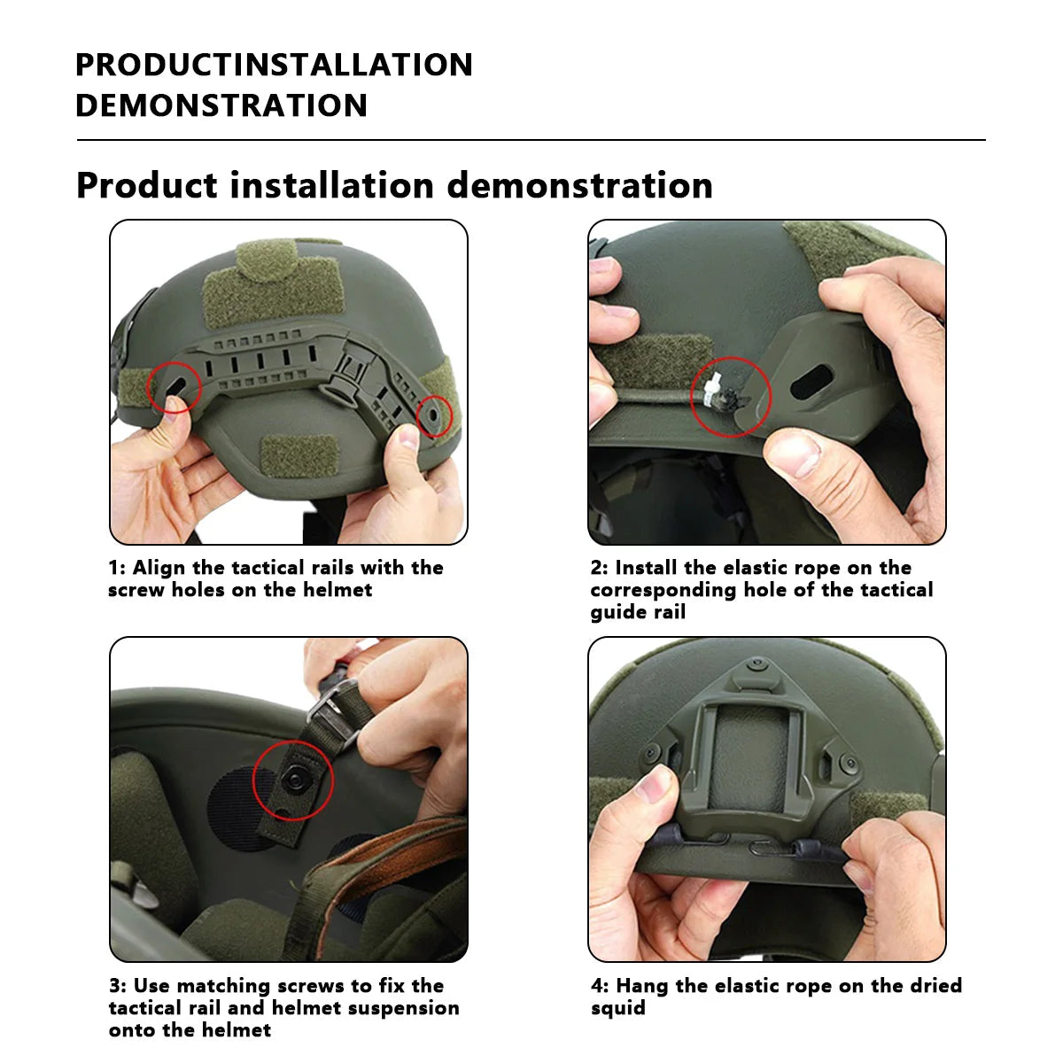 Tactical MICH2000 Helmet Side Guide Rail 1 Set ABS ARC Helmet Mount Installation Outdoors Hunting Helmet Accessories