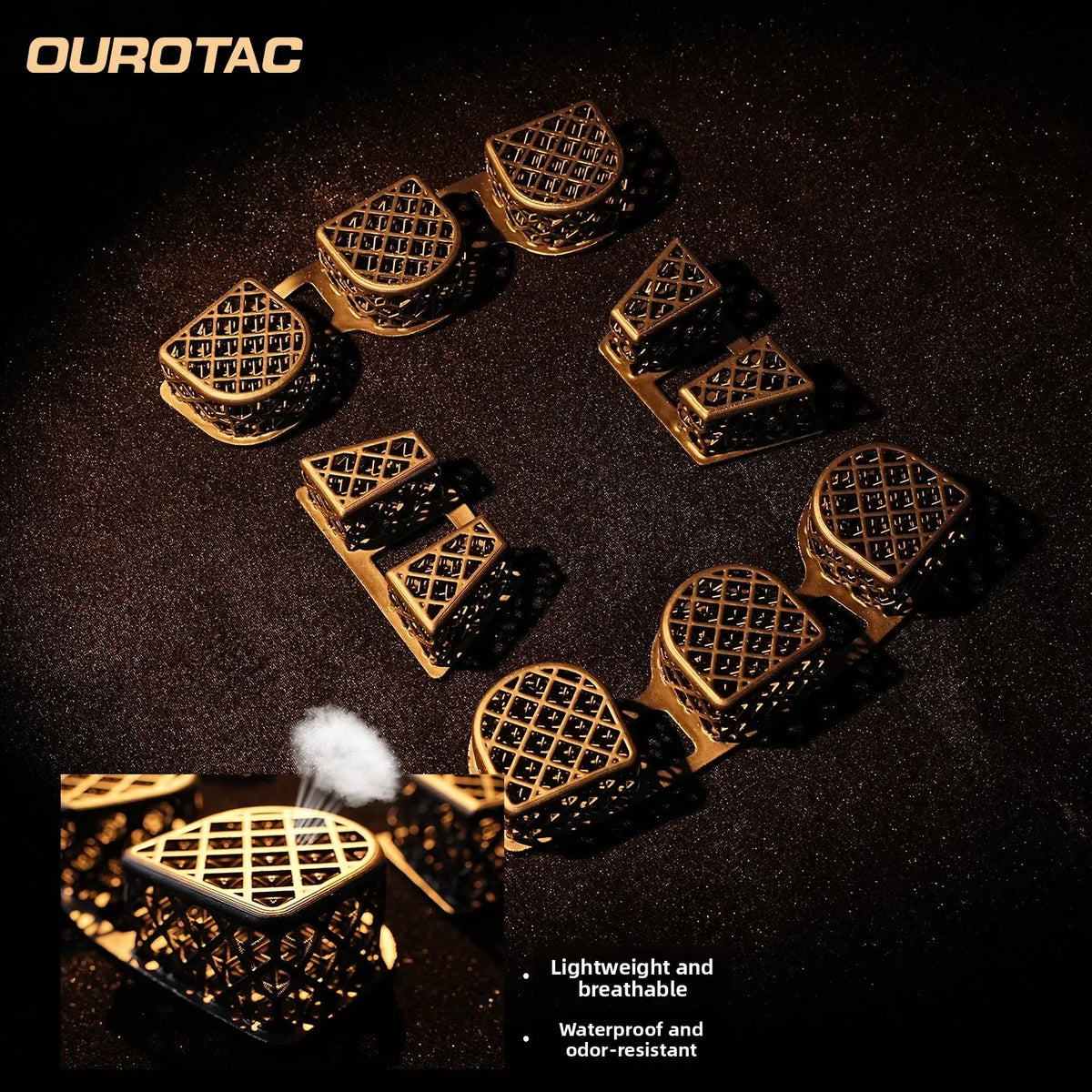 OuroTac Tactical Helmet Cooling Pad, Cushion Pad, Multifunctional Polymer Honeycomb Liner Pad, Breathable and Detachable
