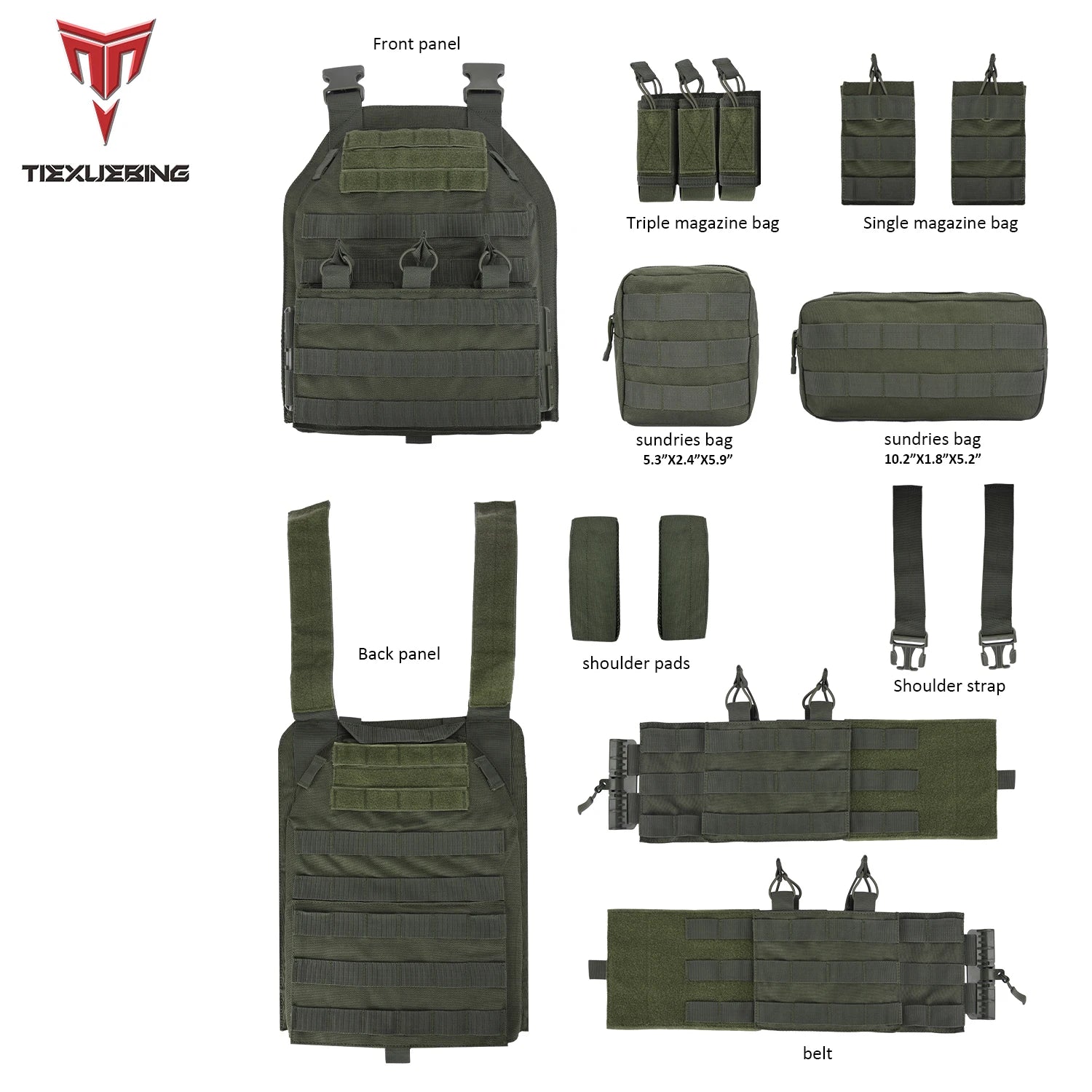 Tiexeubing New Combat Vest 6094 Quick Detachable Light Tactical Vest To Carry Airsoft Plate Carrier Combat Equipment