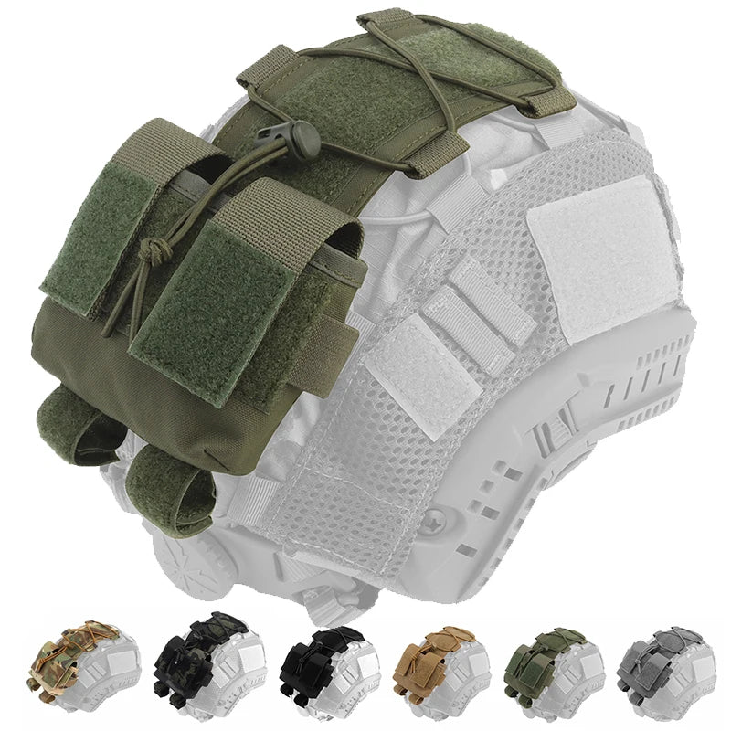 Tactical Helmet Pouch MK2 Battery Case Counterweight Pouch Remote Battery Helmet Accessory Storage Bag Pack with Hook and Loop