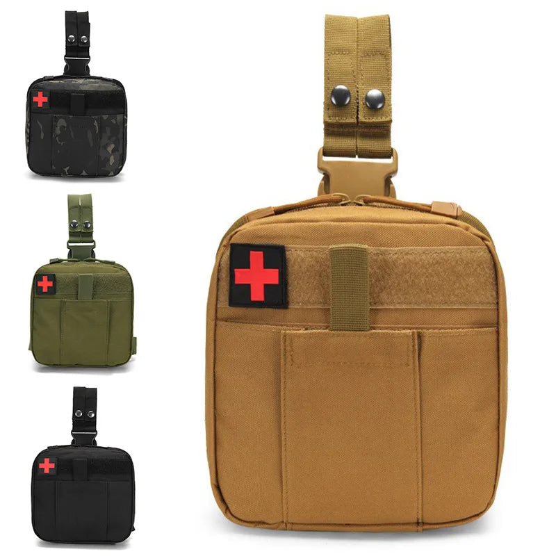 Drop Leg Pouch Medical Kit Bag First Aid Kits Molle Thigh Pack for Workplace Outdoors Camping Hiking EDC Tool Bag
