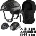 Tactical Airsoft Helmet Set FAST Protective Equipment with Balaclava Mesh Mask Helmet Cloth for CS Hunting Paintball Shooting