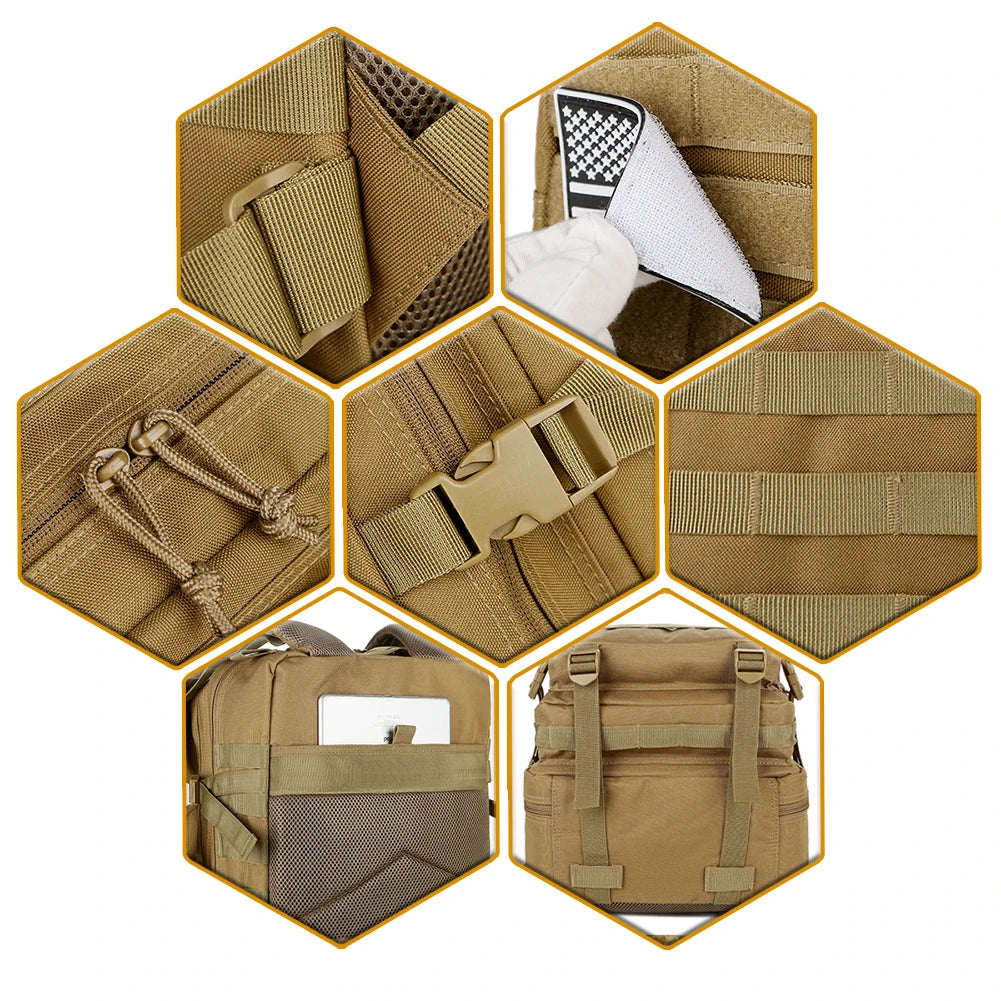 30/50L Man Tactical Backpacks Traveling Bags Survival  Outdoor 3P Assault Pack EDC Molle Pack For Trekking Hunting Bag