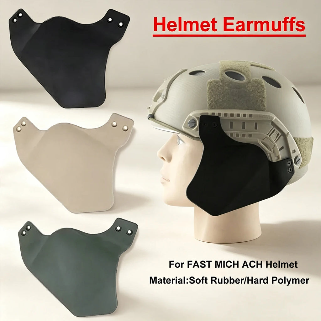 Tactical Helmet Earmuffs Ear Protectors Helmet Side Cover Ear Protection Cover For FAST MICH ACH Helmet Accessory Easy Assemble