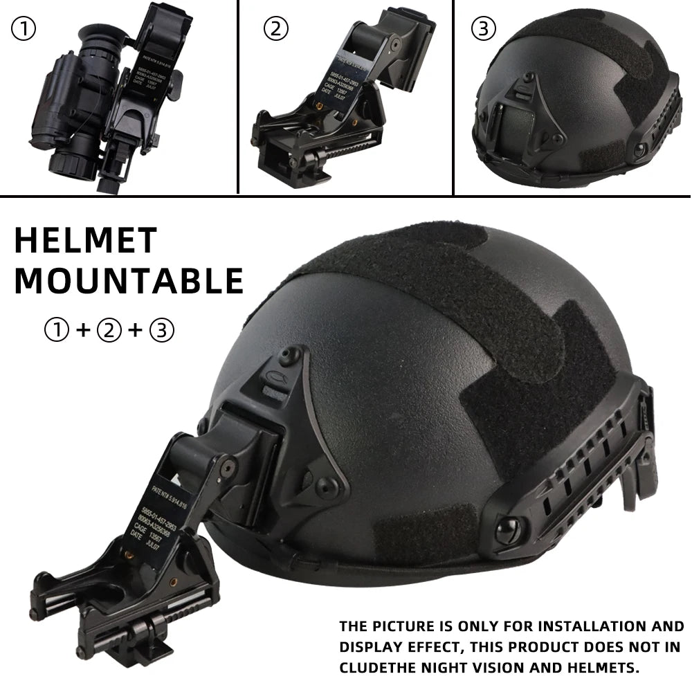 BOOIU MICH M88 FAST Helmet Mount Kit For Rhino NVG PVS-14 PVS-7 Night Vision Monocular Night vision Helmet Holder Bracket