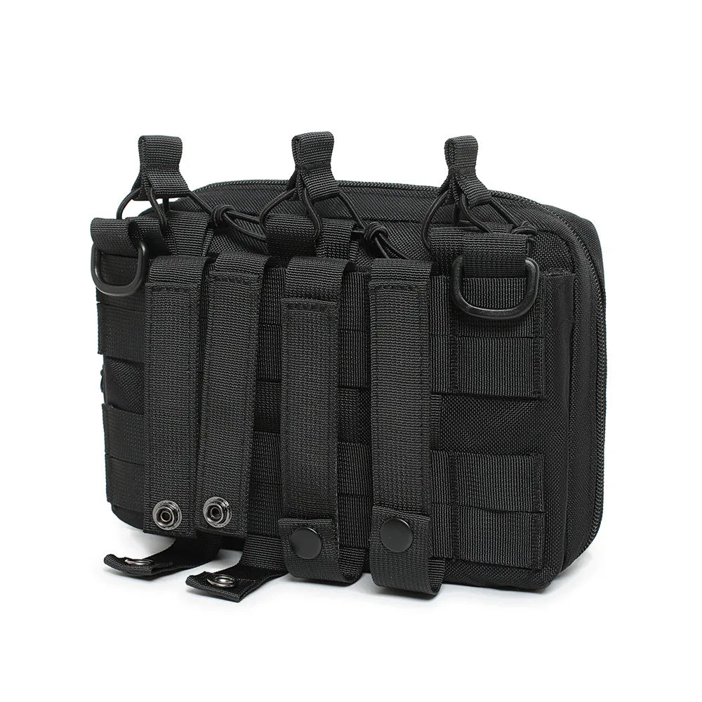 Tactical Mag Admin Pouch Molle Utility Tool Pouch Medical EMT Organizer Triple Stacker Magazine Holder for M4 M16