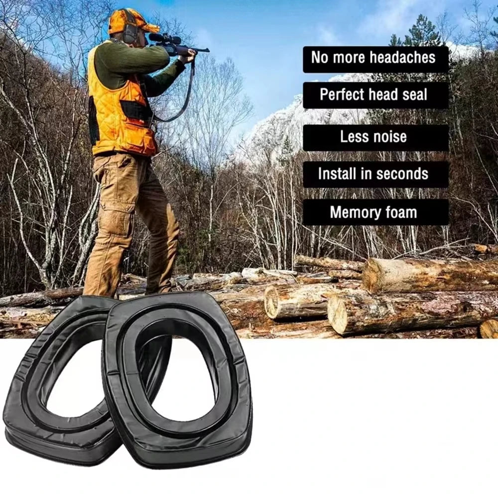 Replacement Gel Ear Pads Compatible with Peltor Tactical 100 300 , RZDL01 Series Headsets Silicone Hearing Protector Hygiene