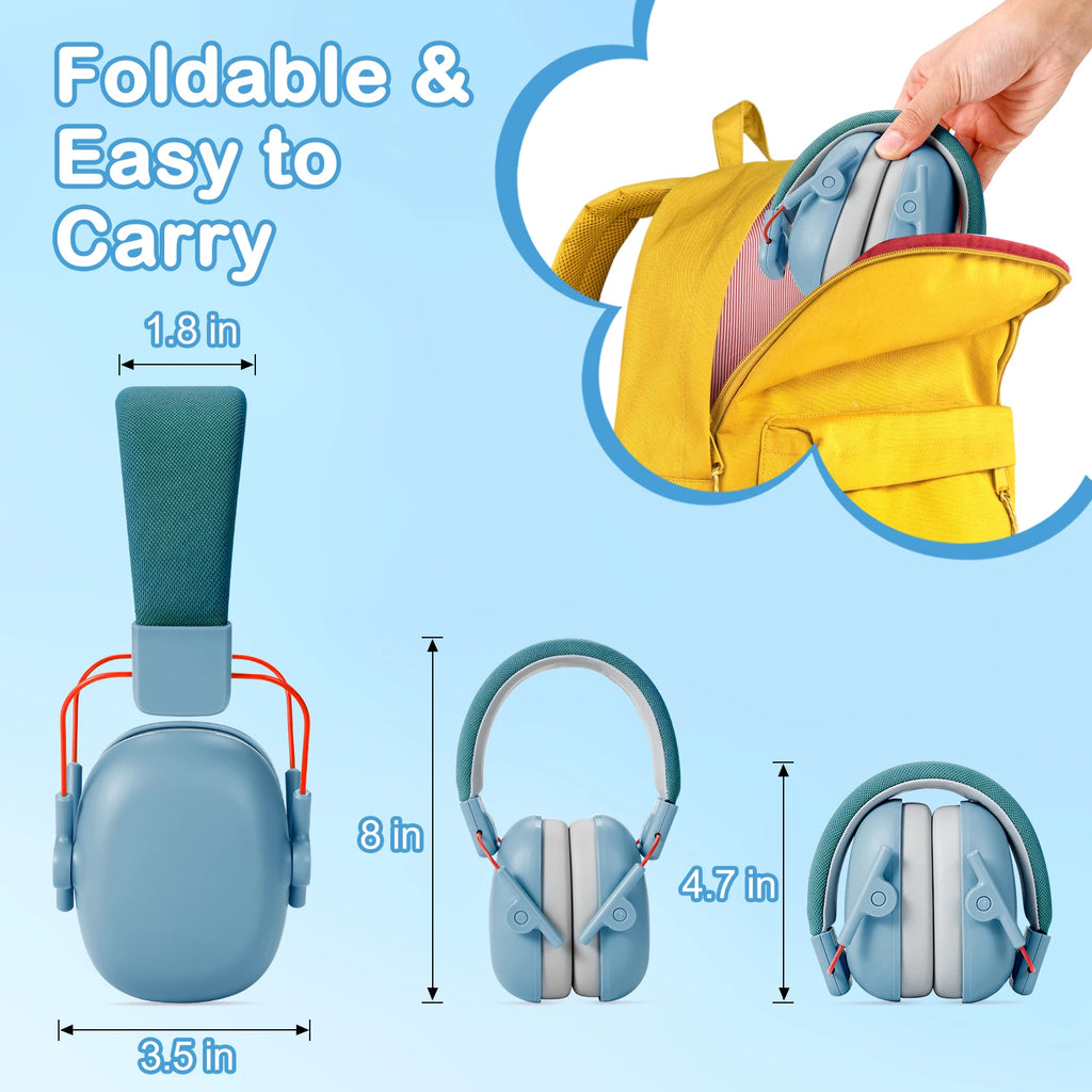 YHKEMA New Kid Ear Protection Baby Noise Reduction Ear Defenders earmuff for children Adjustable nrr 25db Safety Muffs