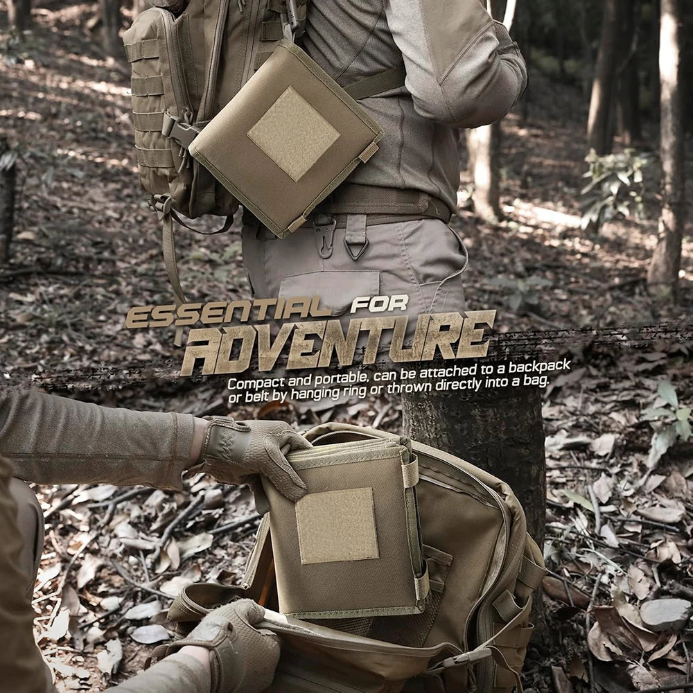 Tactical Map Storage Bag Map Holder Case Foldable Sundries Pouch EDC Utility Tool Bag Outdoor Hiking Camping Hunting Accessories