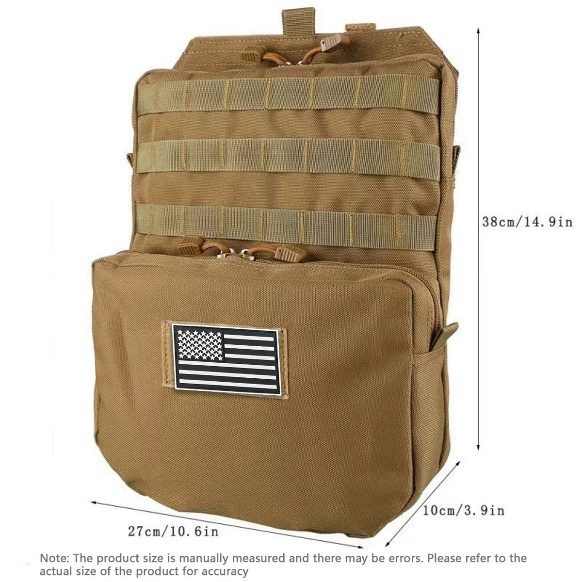 3L accessory water bag backpack Molle expansion system hiking, camping, cycling, outdoor accessory bag
