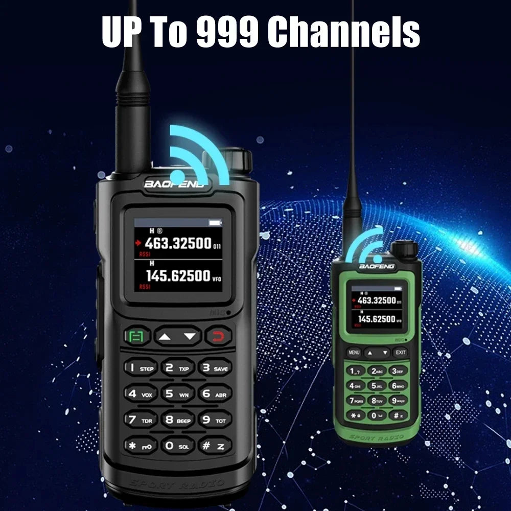2PCS Baofeng 10W 50KM Walkie Talkie 4-Bands Long Range Hunting Ham Radios Copy Frequency 999CH NOAA Two-Way Radio UV-G30 Pro V1