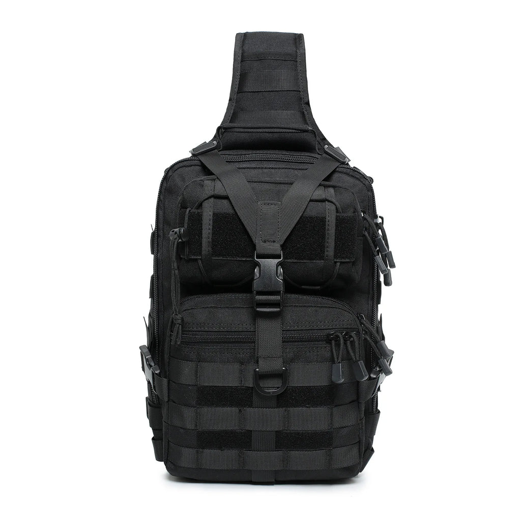 Tactical Satchel, Outdoor Shoulder Waterproof Camouflage Chest Bag, Military Fan Multi-functional Messenger Bag