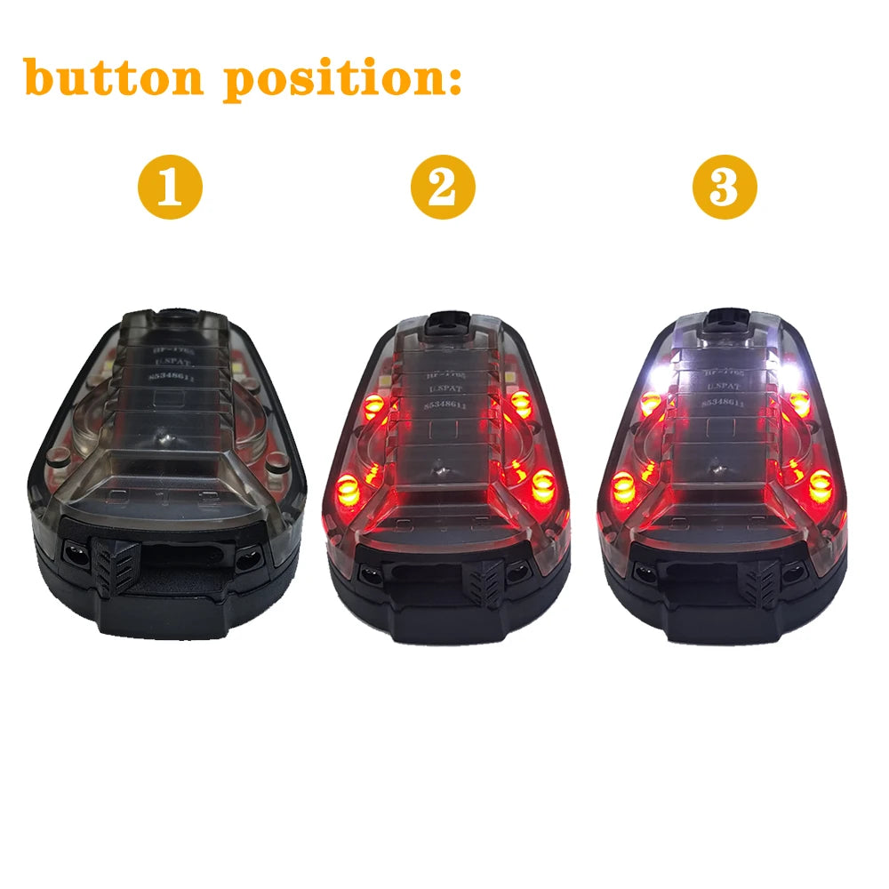 Outdoor Sports Tactical Helmet Signal Light Green Red Blue Infrared Strobe Ladybug Light Multi-purpose Outdoor Equipment