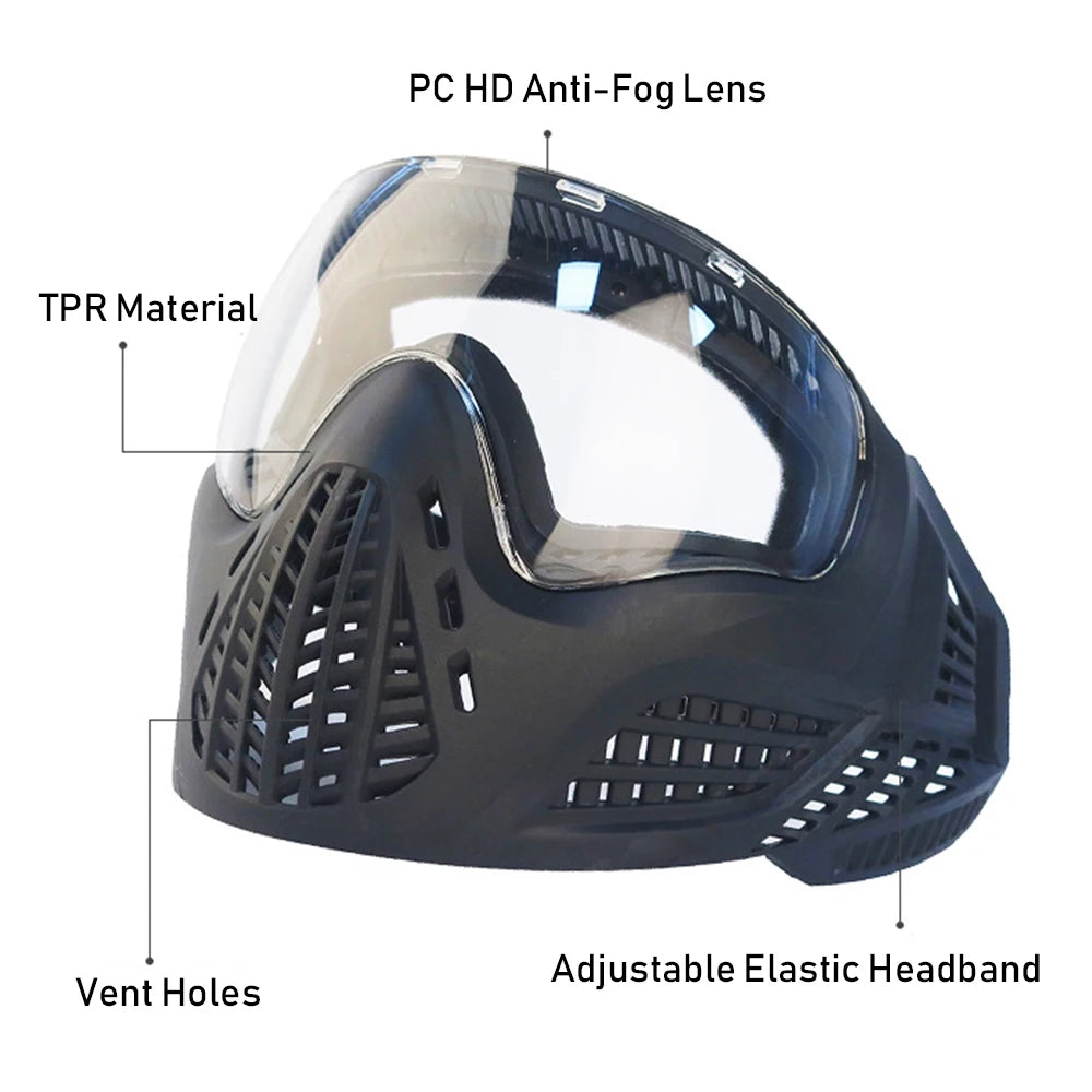 Outdoor real CS full face mask tactical phantom anti fog goggles war game hunting paintball shooting protective mask