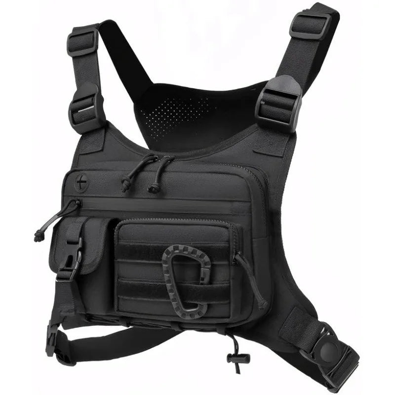 Tactical Chest Bag Men's Vest Edc Waterproof Anti-Theft Chest Pack Rig for Outdoor Cycling Bags Running Front Chest Pack
