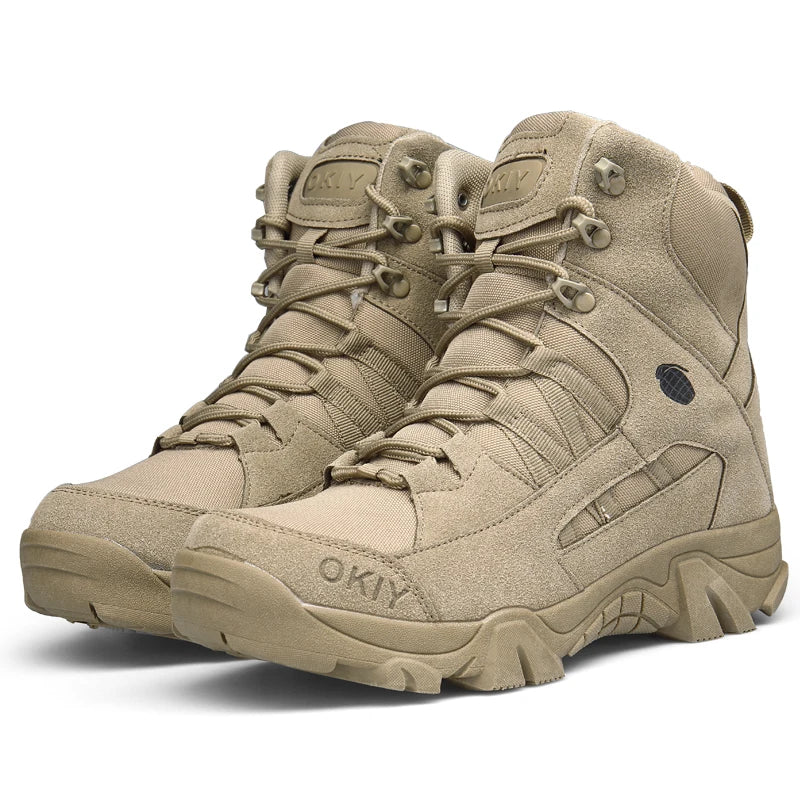 Mens Hiking Boots Anti-friction Thick Anti Slip Soles Mountain Sports Fashionable Casual Comfort Outdoor Construction Work Shoes