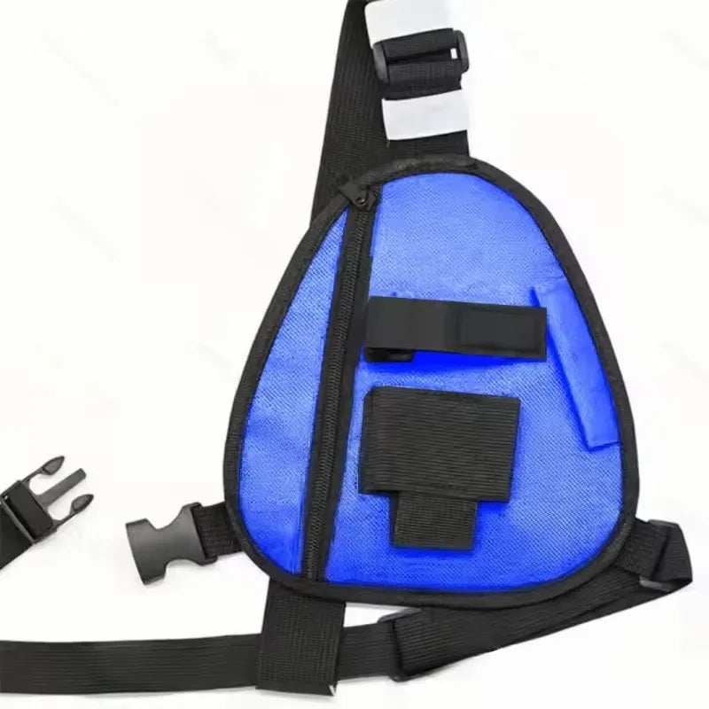 1 PC Radio Chest Harness Carrying Bag Two Way Radio Pack Walkie Talkie Chest Bag for Hiking Construction Sites Climbing Sports