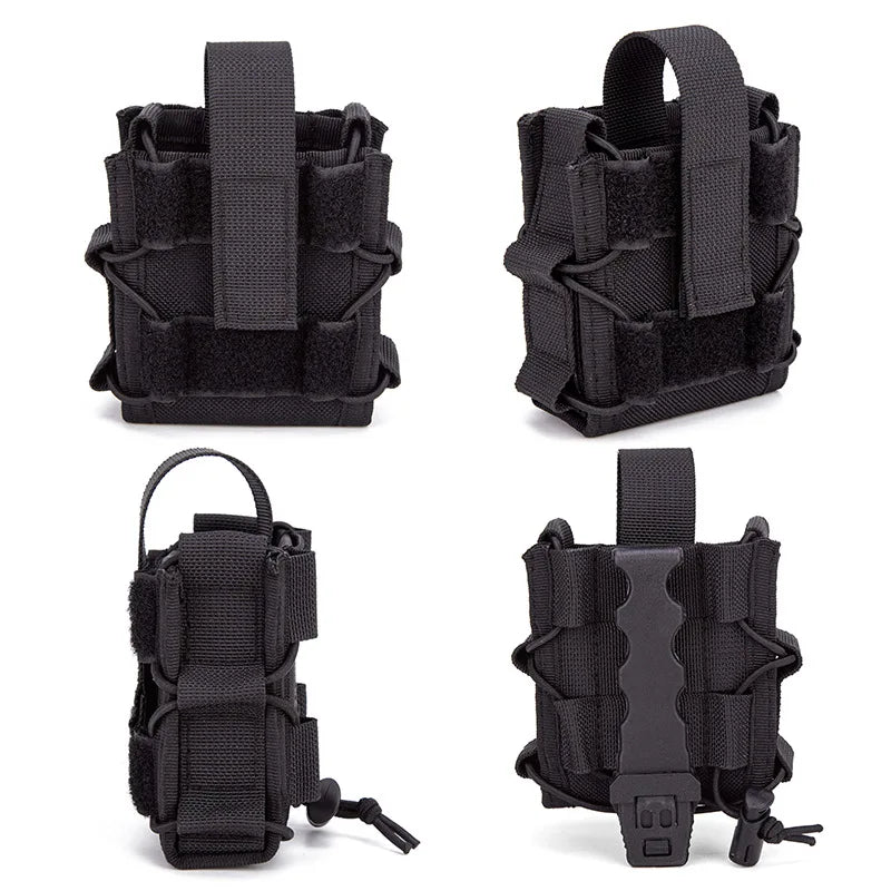 Tactical Handcuff Holster MOLLE Compatible Handcuff Pouch Elastic Adjustable Handcuff Carrier,Security Guard Gear Accessory