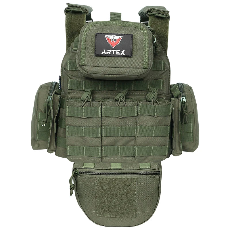 Artex's New Outdoor Multi-Functional High-Strength Low-Wear Waterproof MOLLE System Extends Modular Tactical Vest 8128