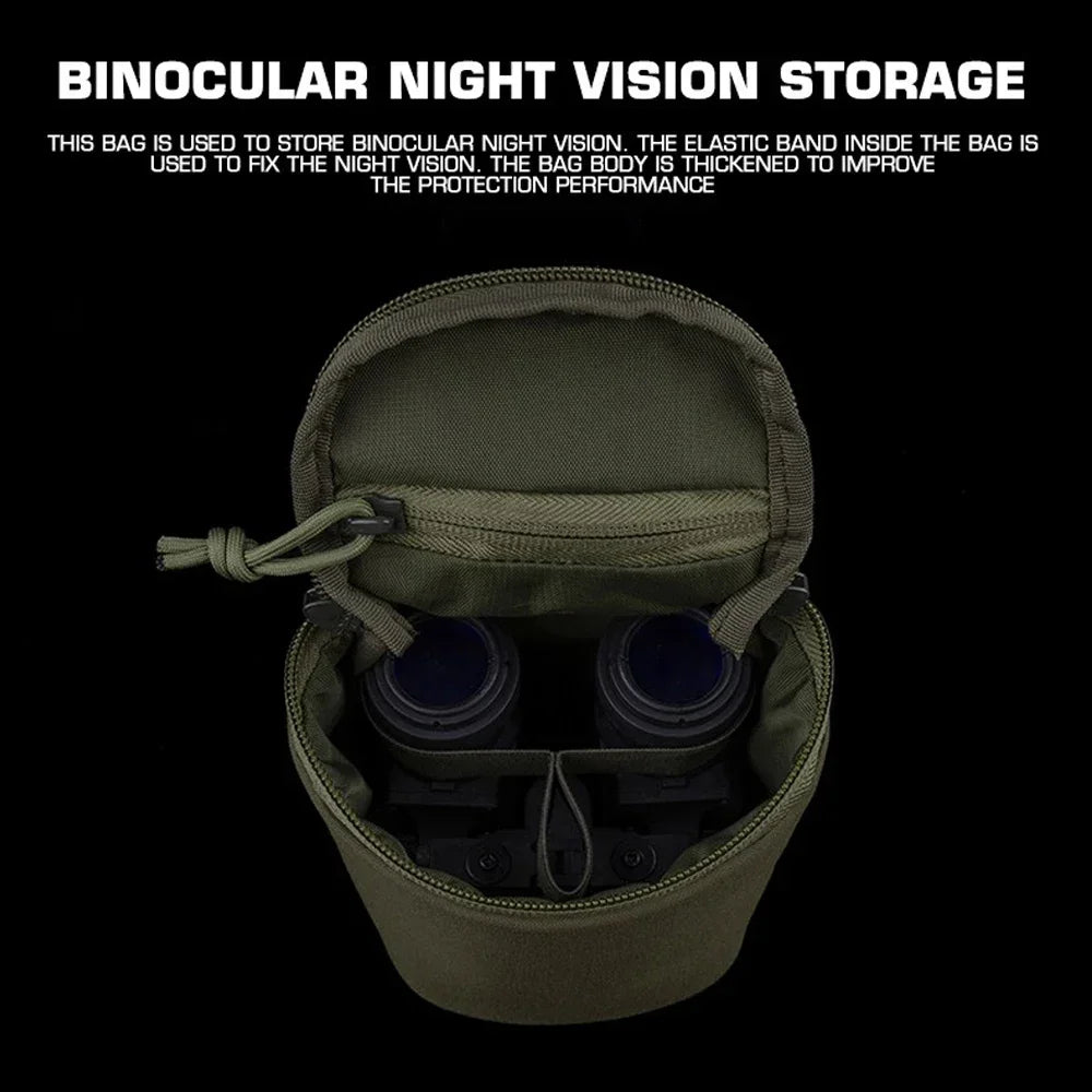 Tactical Night Vision Goggles Pouch MOLLE NVG Bag with Nylon Padded Securely Carry & Protect Night Vision Goggles