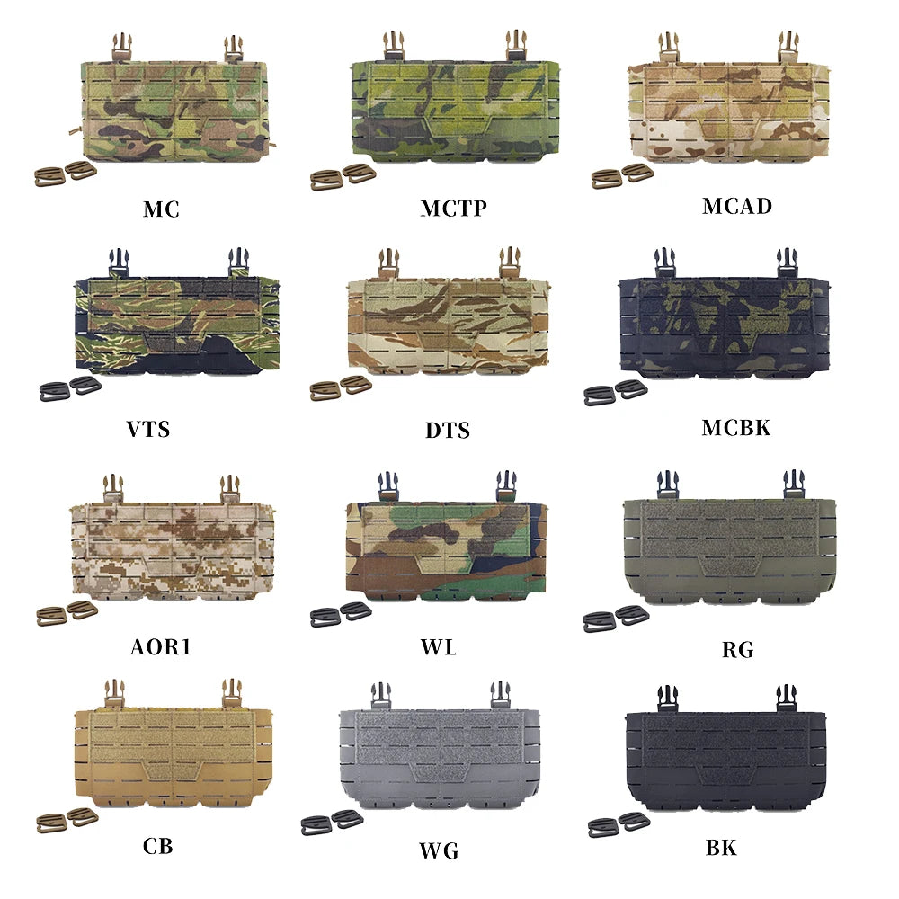 New Tactical Chest Hanging Main Body Front Panel Bag for ARC Placard V4 Vest Triple 5.56 Magazine Storage Pouch