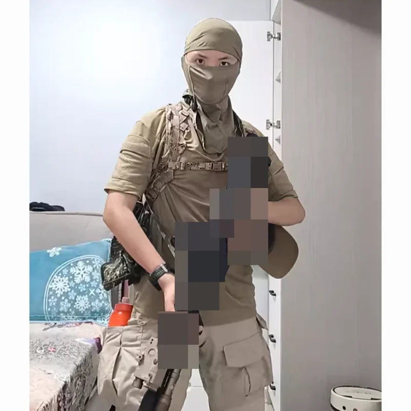 The New Generation Of High-elasticity Breathable Comfortable Tactical Headgear Outdoor Sports Full Face Mask