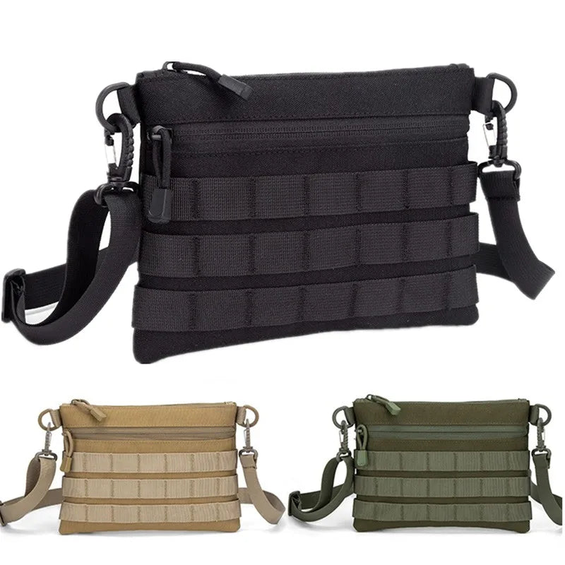Ultra Thin Anti-Theft Shoulder Bag Outdoor Leisure Commuting Bag Tactical EDC Molle Bag Multifunctional Tool Bag with Straps