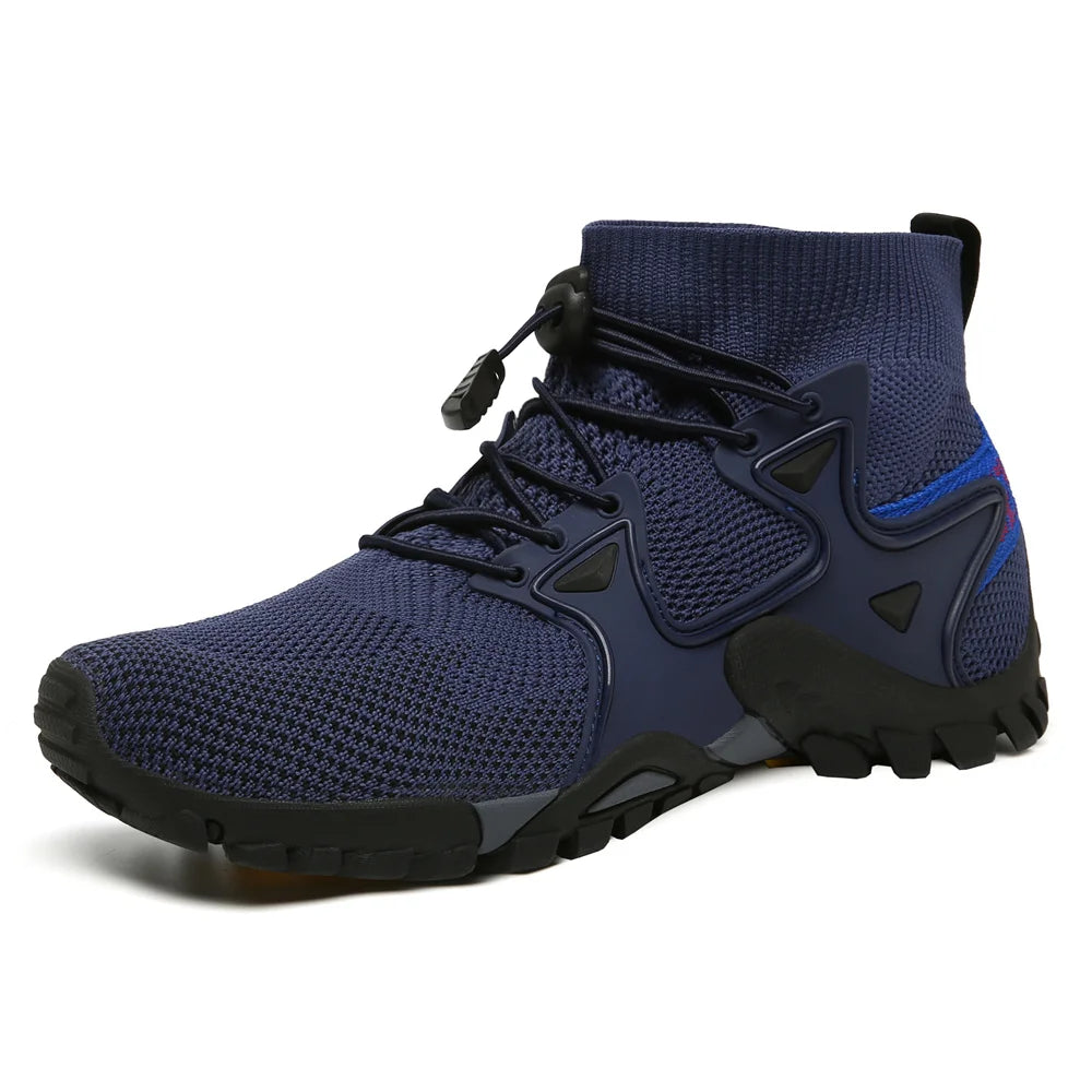 Men Trekking Hiking Shoes Quick Dry Anti-skid Sneakers Women Mountain Climbing Outdoor Sports Boots Suede Mesh