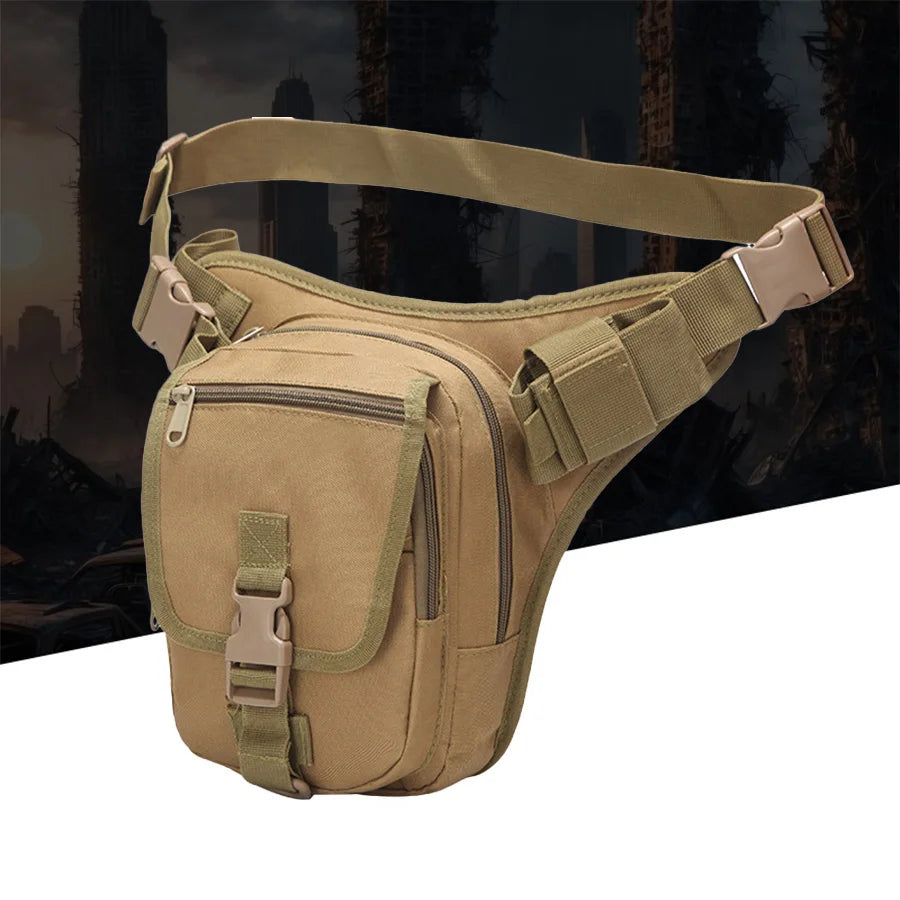 New Outdoor Camouflage Training Leg Bag Camping Small Waist Bag Mountaineering Cycling Multi functional Waterproof Waist Bag