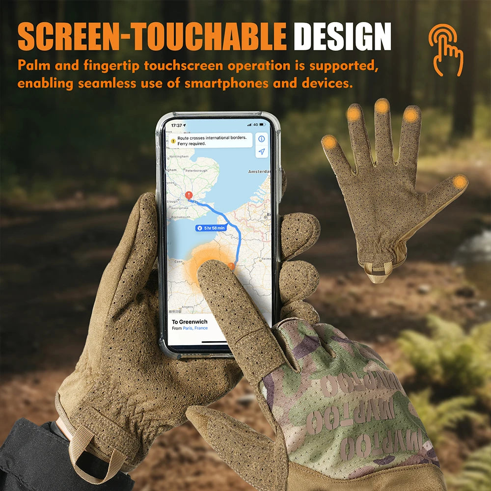 Touch Screen Hunting Gloves Breathable Outdoor Sports Hiking Camping Paintball Tactical Combat Work Cycling Lightweight Gear Men
