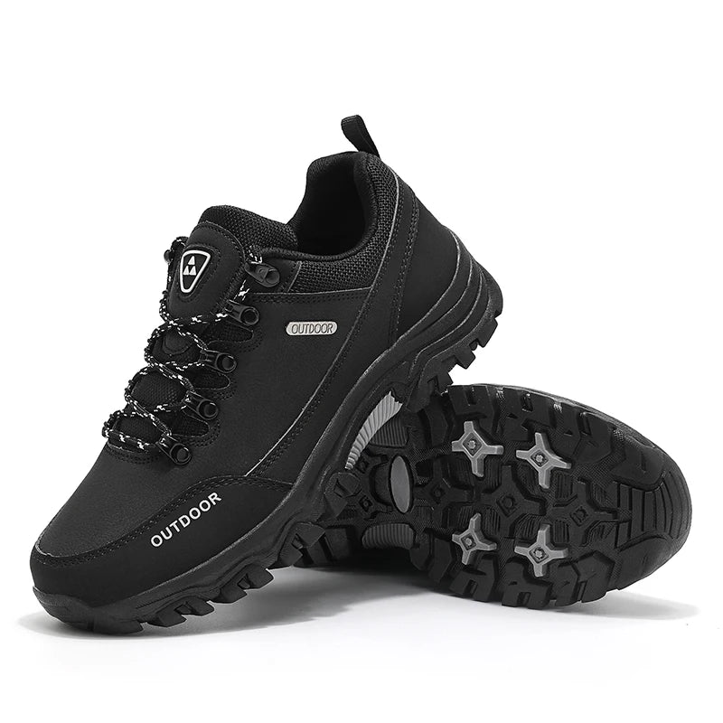 Hiking Shoes for Men Waterproof Outdoor Low-top Hiking Boots Leather Men's Trekking Shoes Walking Male Trail Running Sneakers
