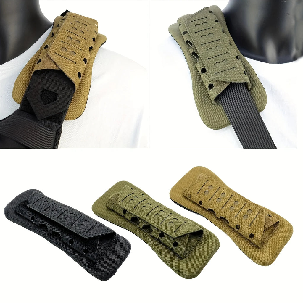 1Pair Breathable Comfort Tactical Vest Shoulder Pads Anti-slip Buffer Protector Sleeve For Hunting Vest Backpack Shoulder Straps