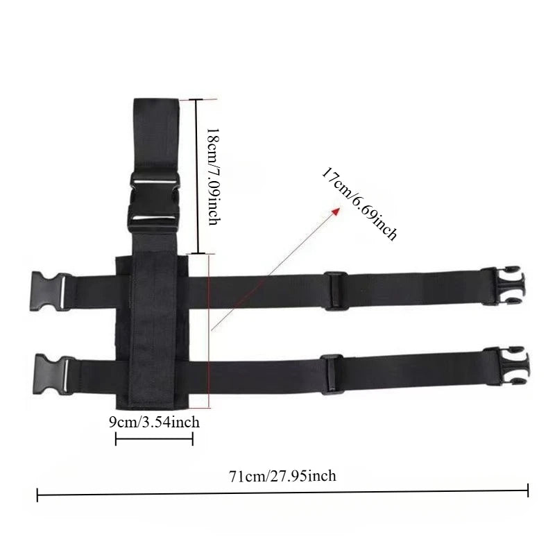 Universal Drop Leg Holster Thigh Platform Tactical MOLLE Gun Holster for Hunting Paintball Panel with Adjustable Molle Straps