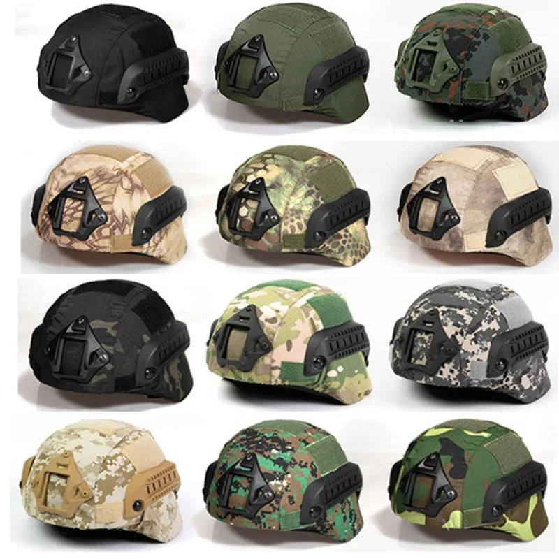Tactical Helmet Cover Helmet Airsoft Paintball Wargame Gear CS Helmet Cover Camouflage outdoor cover cloth Tactical Equipment