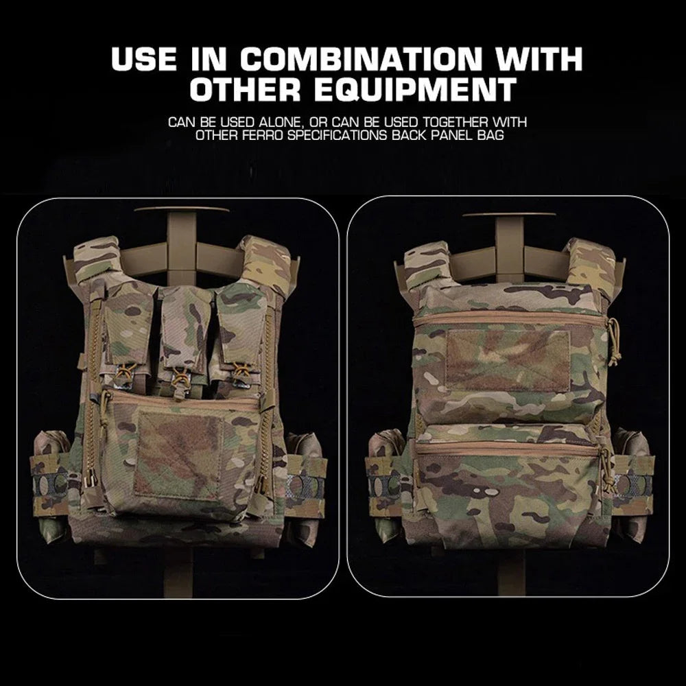 Tactical Vest Ferro FCPC V5 Plate Carrier MOLLE Hunting Vest Back Panel Supplement Pouch Airsoft Shooting Body Armor