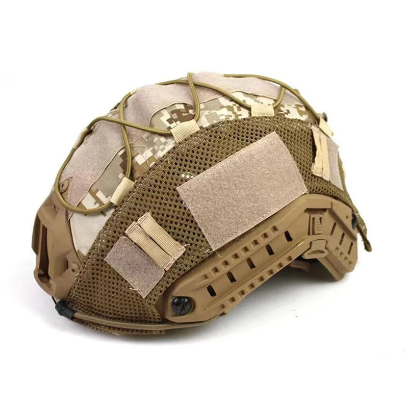 BOOIU Tactical Helmet Cover for MH PJ BJ OPS-Core Fast Helmet Hunting CS Camo Airsoft Paintball Helmet Cover with Elastic Cord