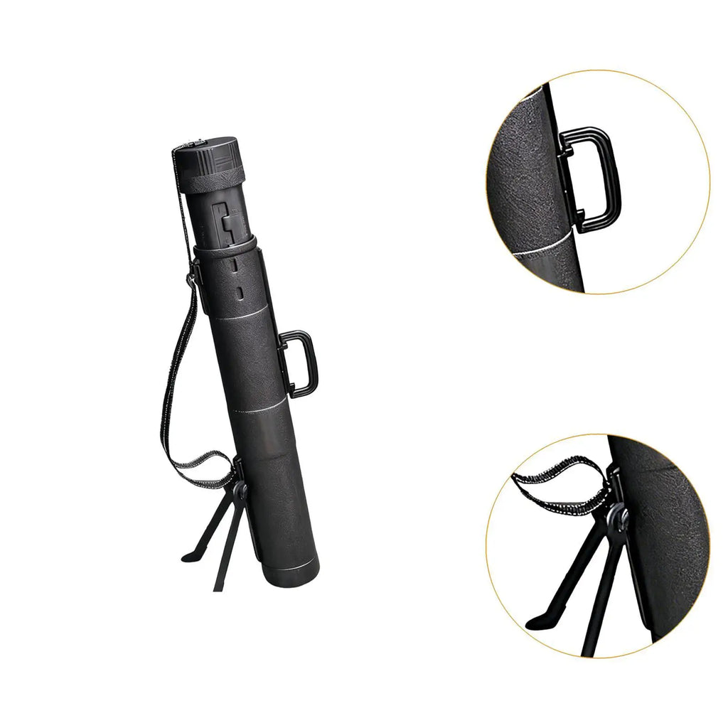 Sturdy Black Arrow Bag with Stable Stand Lightweight Adjustable Case for Professional Hunting and Practice