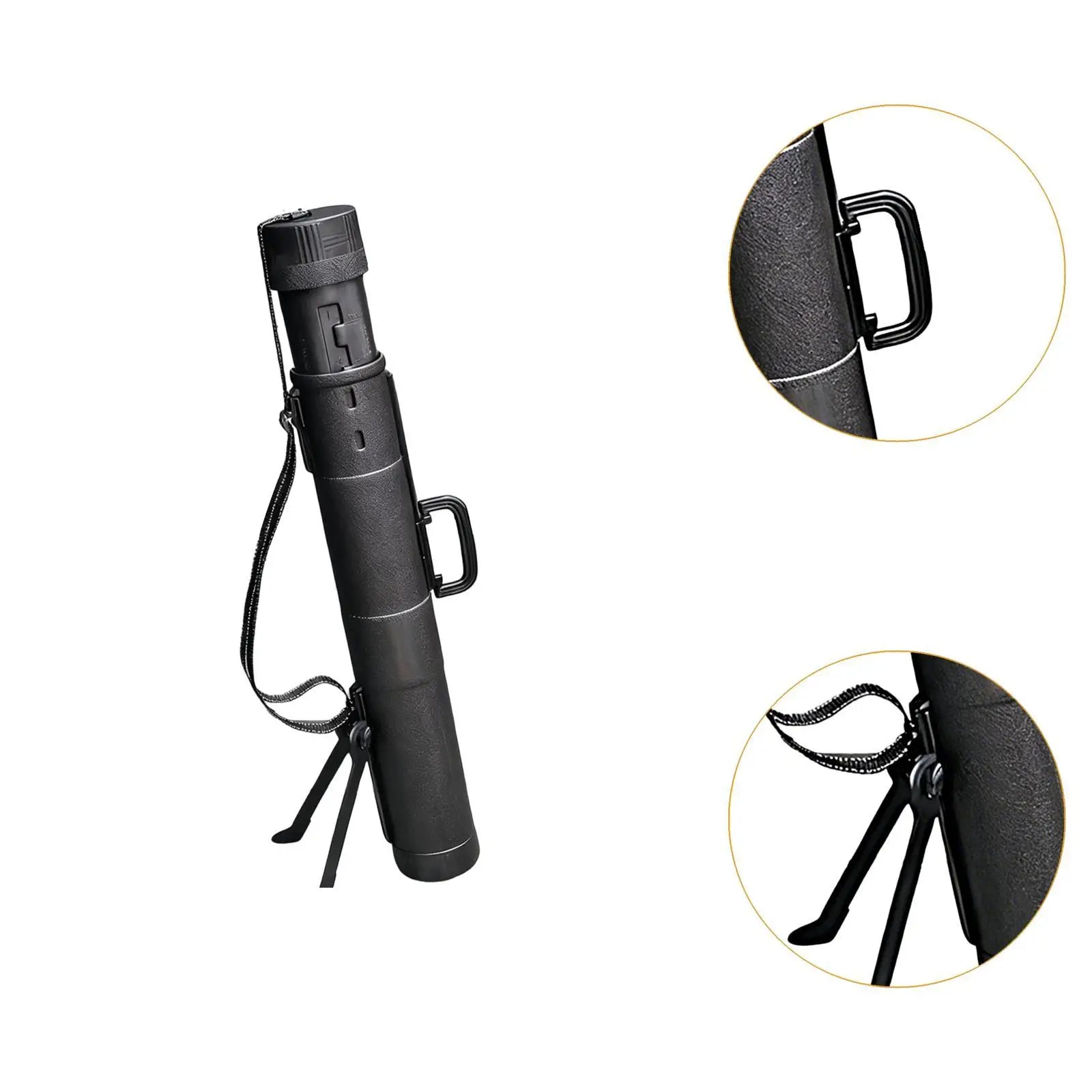 Sturdy Black Arrow Bag with Stable Stand Lightweight Adjustable Case for Professional Hunting and Practice