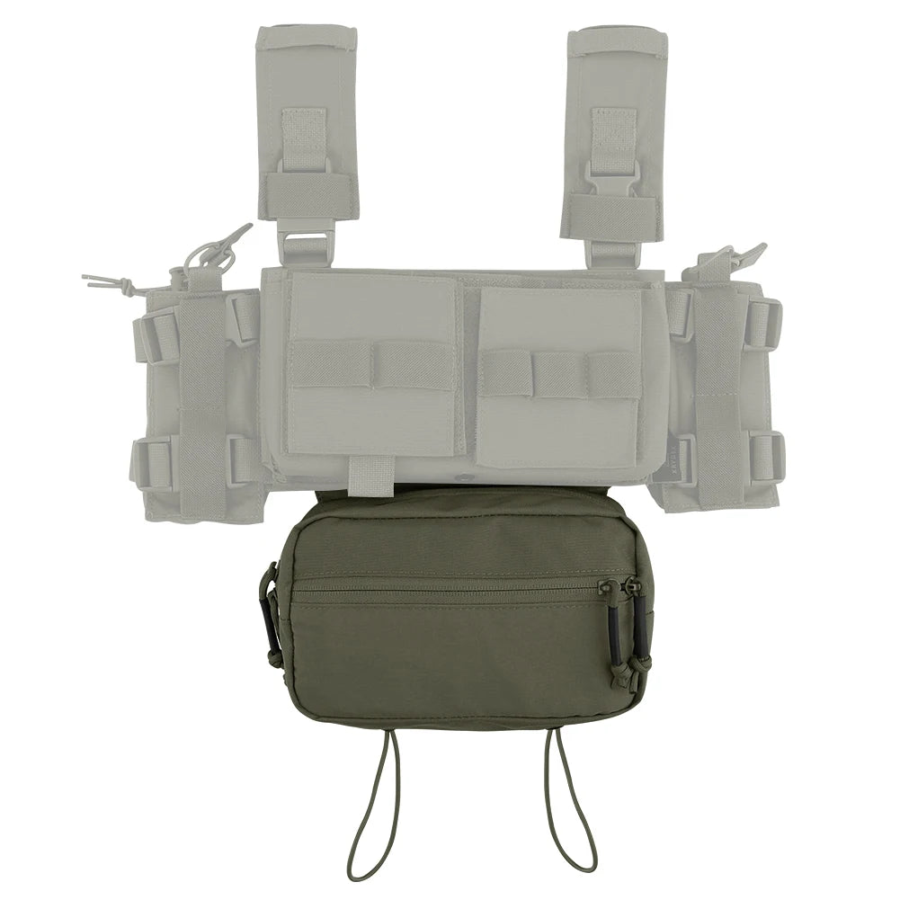 KRYDEX Tactical Drop Pouch Sub Abdominal Carry Kit Tool Bag Fanny Pack with Hook and Loop Panel for Vest Chest Rig