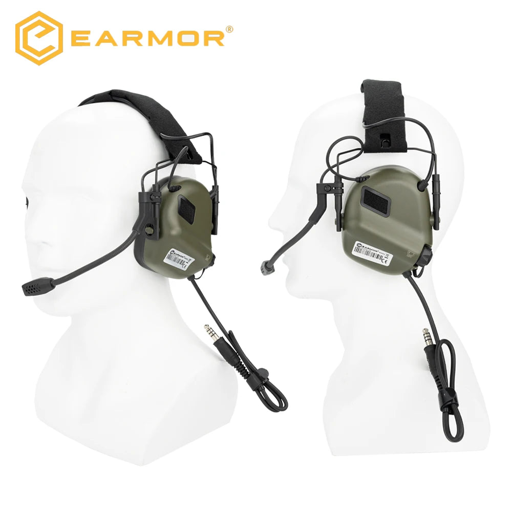 EARMOR Gun Range Shooting Anti-Noise Headset M32 SE Tactical Communication Hunting Electronic Hearing Protection Earmuff
