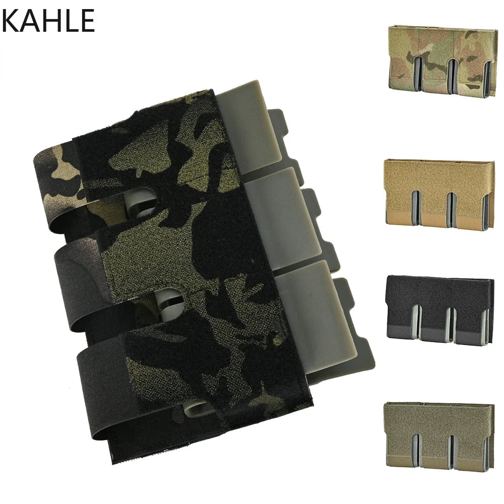 Tactical Triple 556 Magazine Pouch Airsoft Pistol Mag Pouch Kangaroo Insert 5.56 AR Magazines Hunting Bag Plate Carrier