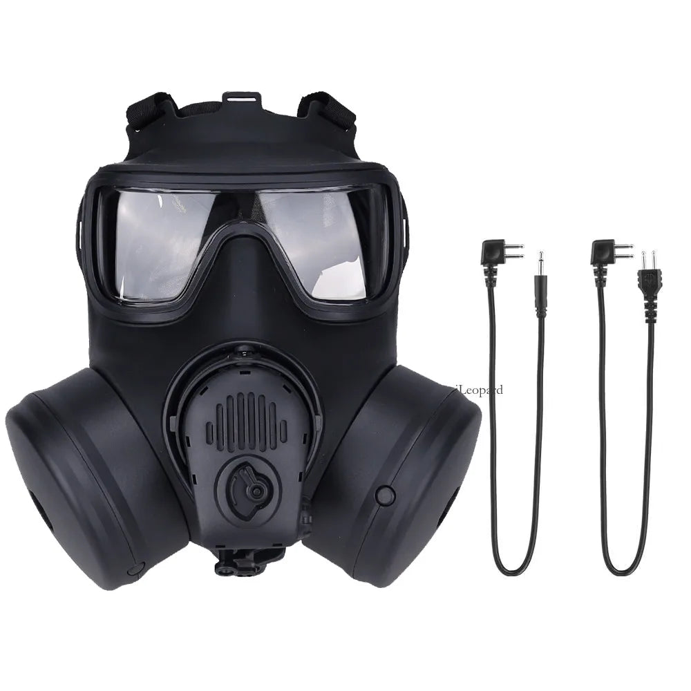 Non-Functional FM-53 Gas Mask simulation Model with Microphone & Heat Dissipation, Dummy Tactical Mask CS Cosplay Game Hunting