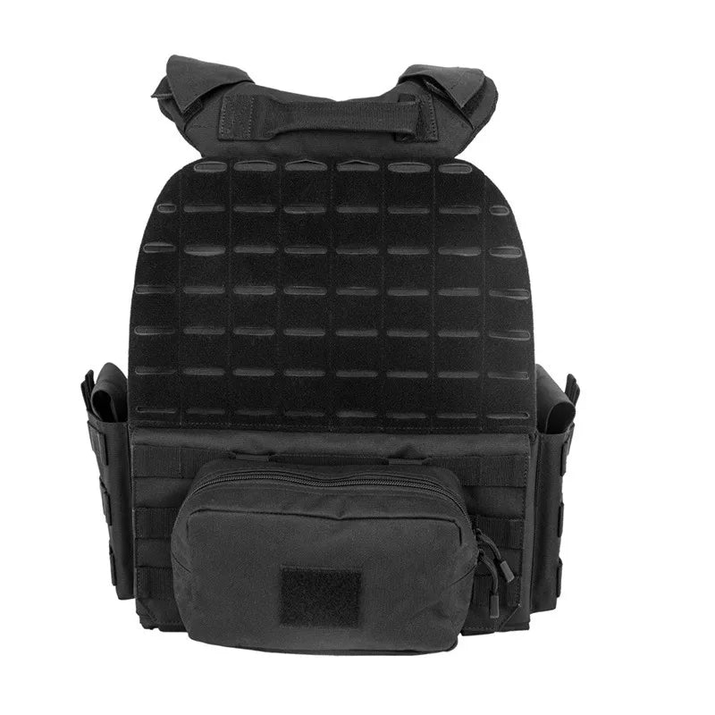 Quick Release Tactical Vest Multi Accessory Pouches Padded Plate Carrier For Airsoft Outdoor Training