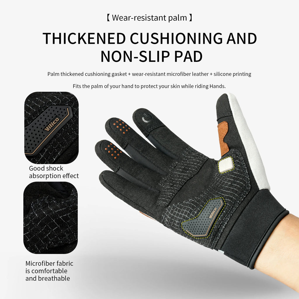 Tactical Gear Touch Screen Cycling Gloves Thermal Warm Windproof Full Finger Waterproof Bicycle Road Bike Gloves For Men Women